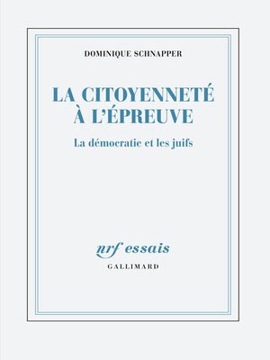 cover image of La citoyenneté à l'épreuve. La démocratie et les juifs